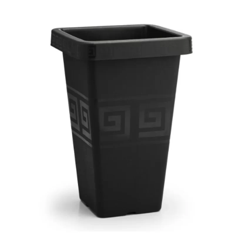 Vaso Grego Quadrado 13 Litros – Preto